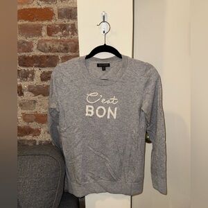 Embroidered Banana Republic Gray Sweater